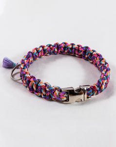 Handmade collar- pink & purple